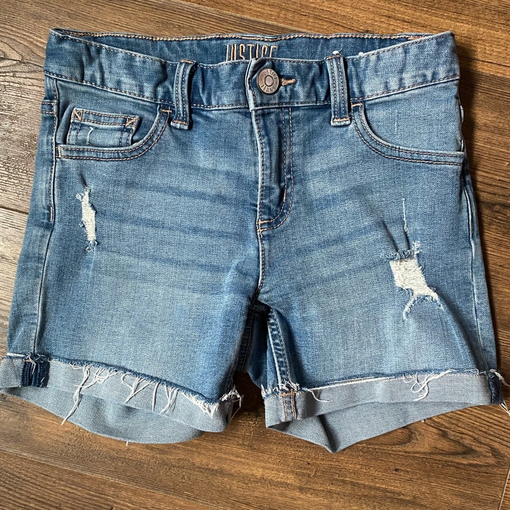 Justice girls (slim) jean shorts